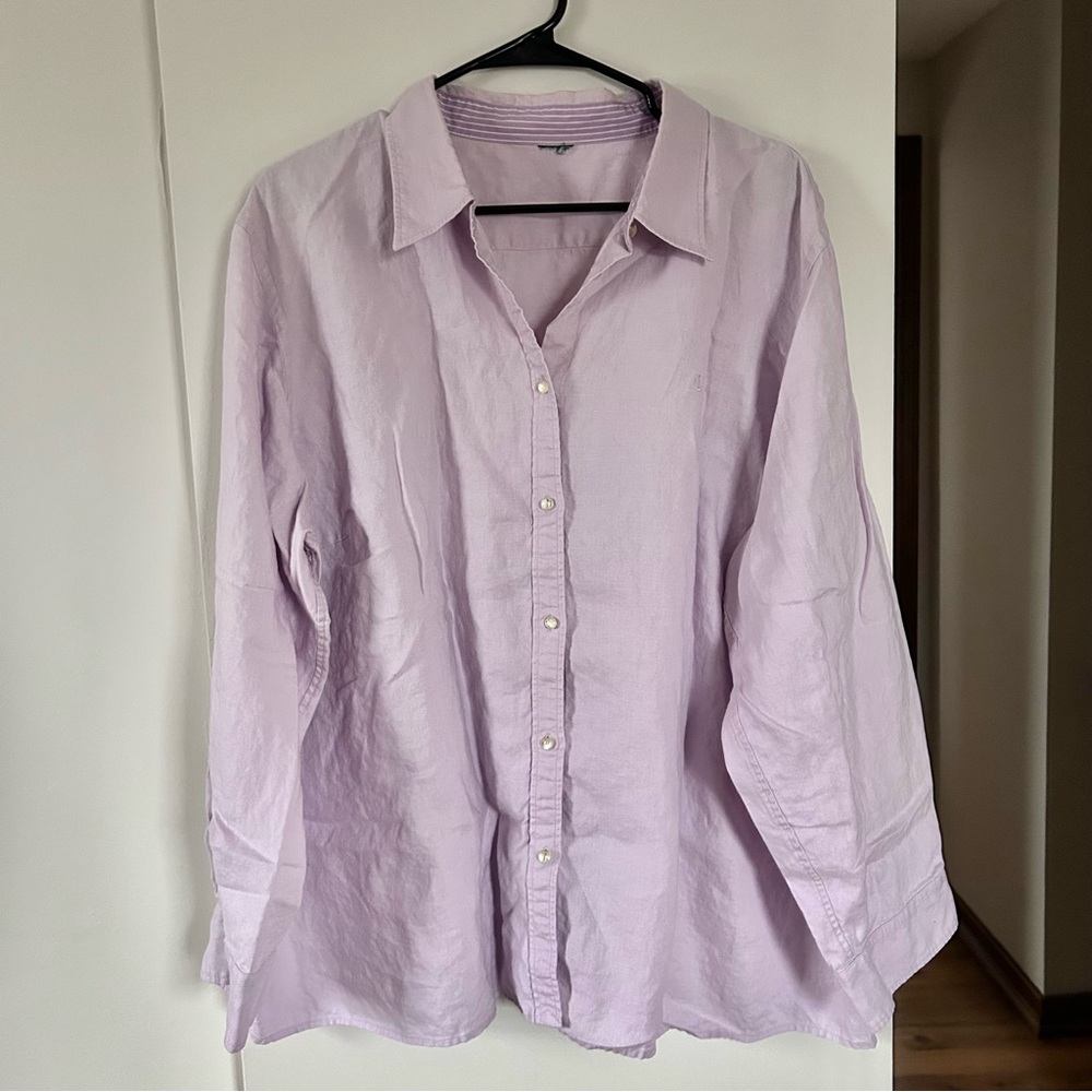 Light Purple Button-Up Blouse